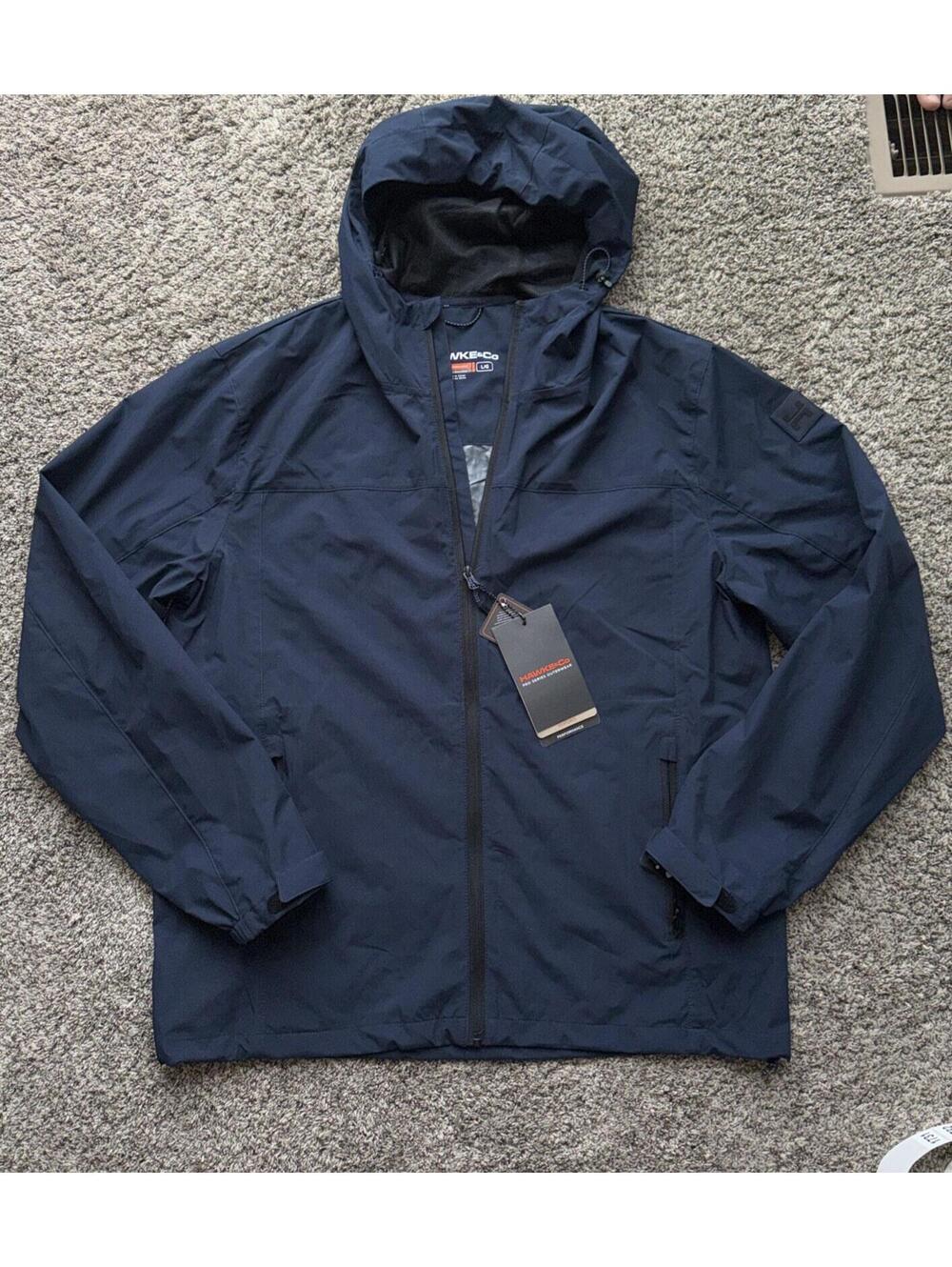 Men’s Hawke & Co Pro Series Hooded All Season Jacket L Blue NWT